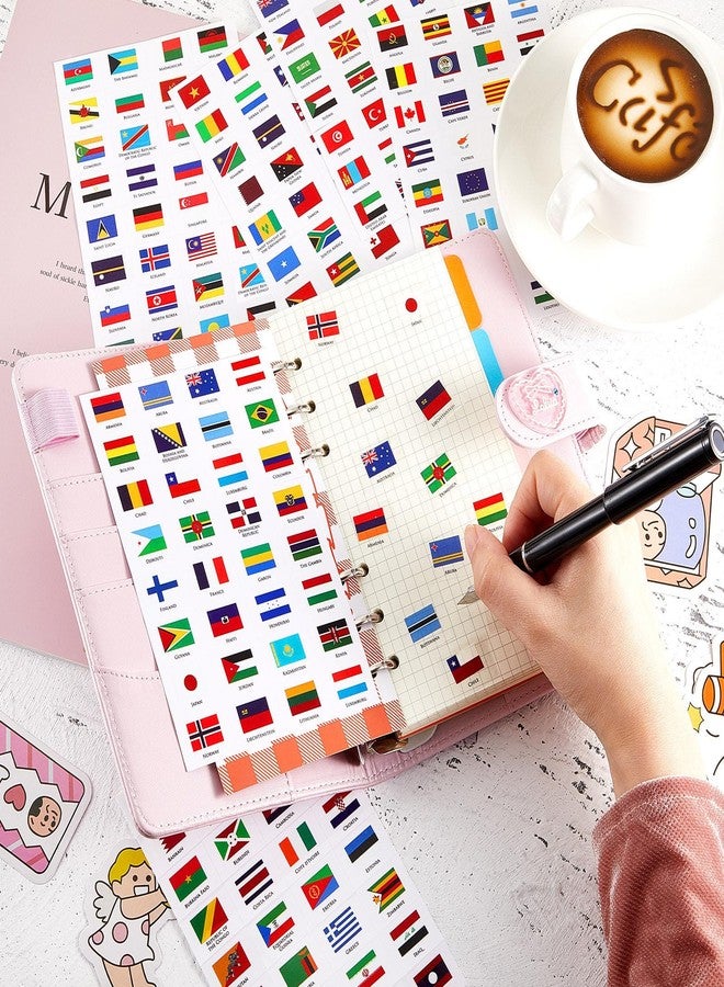Outus 768 Pieces World Assorted Country Flag Stickers Country Decals Planner Travel Mini Flag Stickers for School, Journal, Scrapbook, Theme Party Decor - Image 2